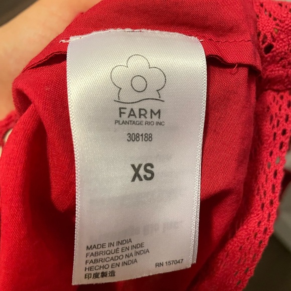 Farm Rio romantic red cotton blouse - Picture 7 of 9